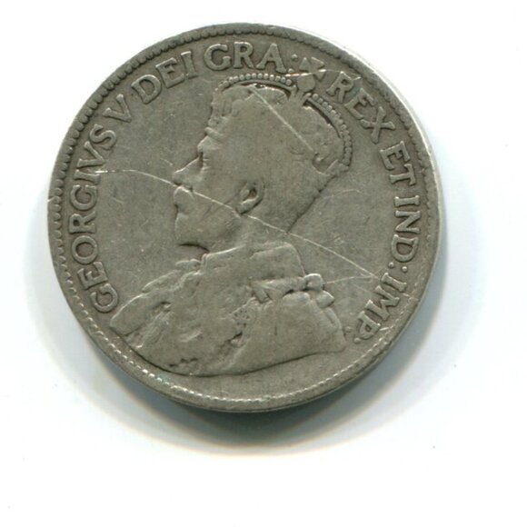 1919 Canada Silver 25 Cent Coin (#1588) - Picture 2 of 2